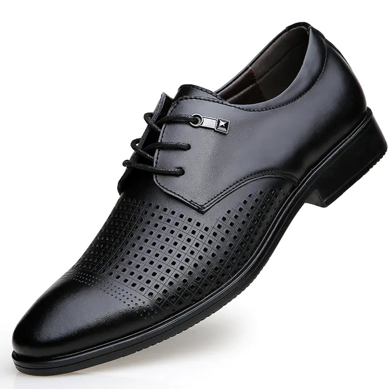 Men's Black Casual Breathable Hole Shoes